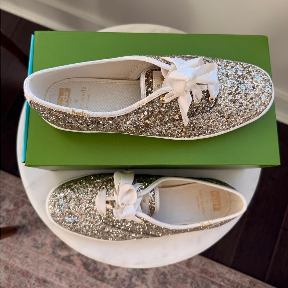 Keds x Kate Spade Platinum Glitter Sneaker